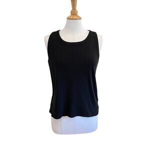 Talbots Ribbed Tank Top in Black, Size XL